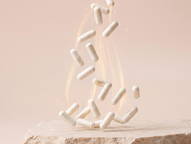 The VALORA NMN bottle styled in close-up detail
